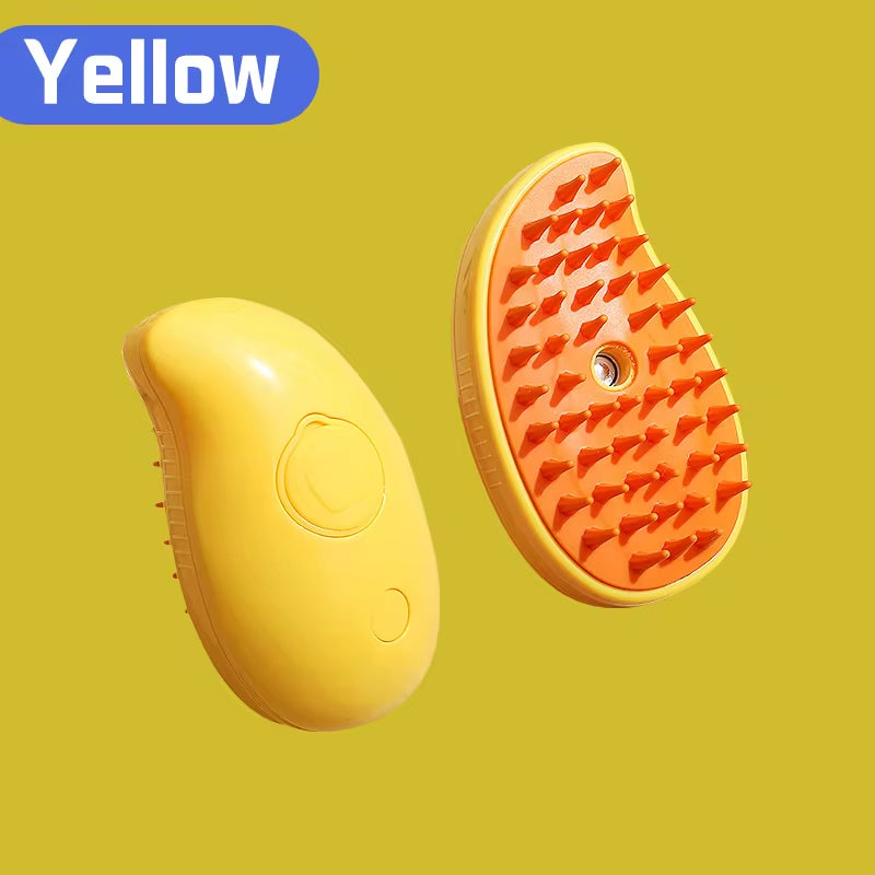 3-in-1 Electric Pet Grooming Brush with Steam, Spray, and Massage Functions for Cats and Dogs