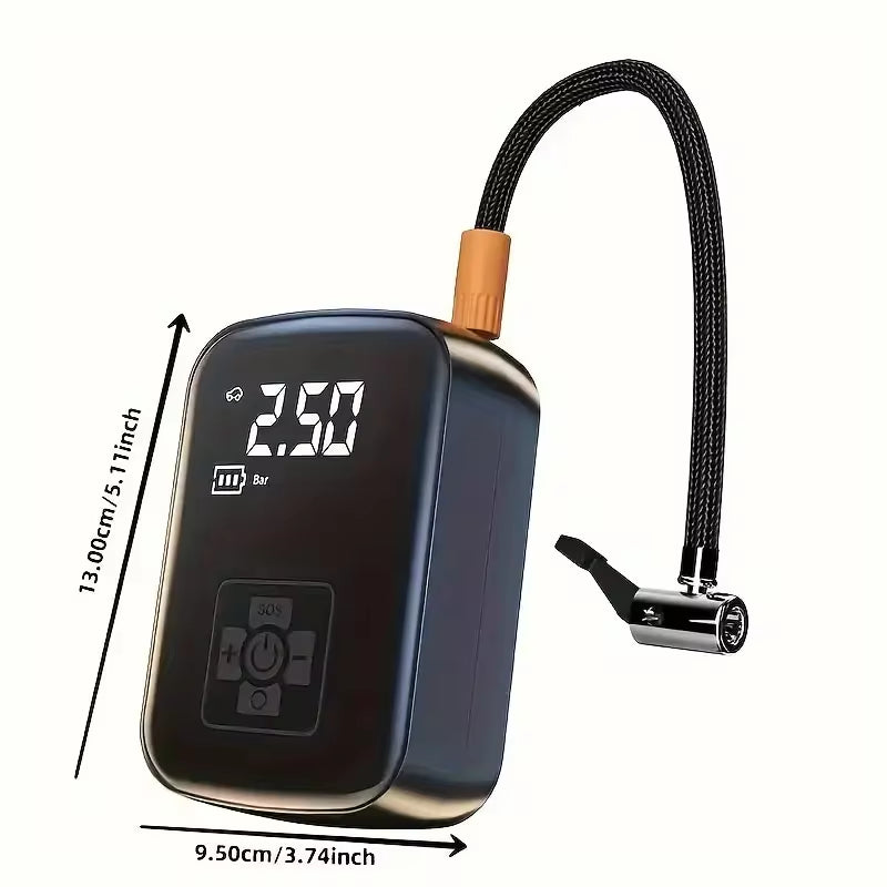 Wireless Electric Tire Inflator and Air Compressor for Vehicles and Inflatable Items
