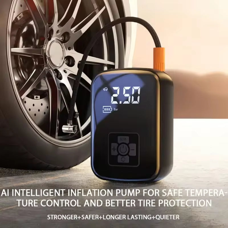 Wireless Electric Tire Inflator and Air Compressor for Vehicles and Inflatable Items